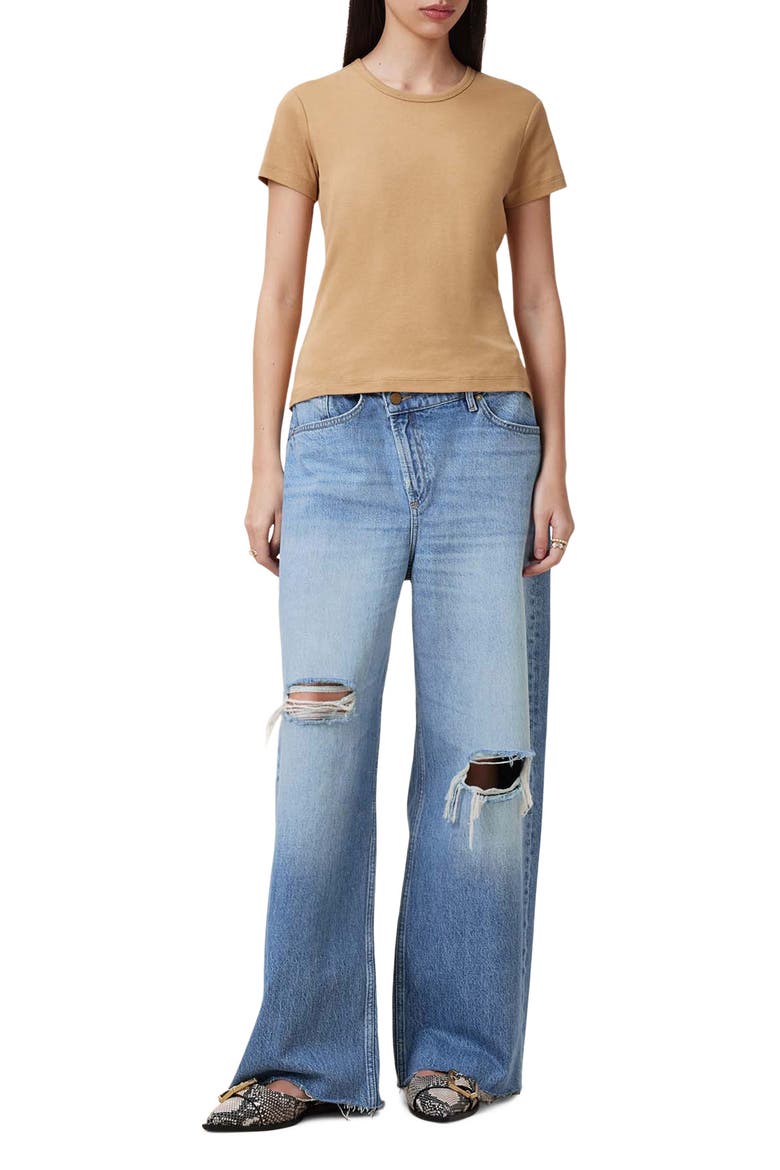 Stevie Cotton T-Shirt, Alternate, color, ICED COFFEE BROWN