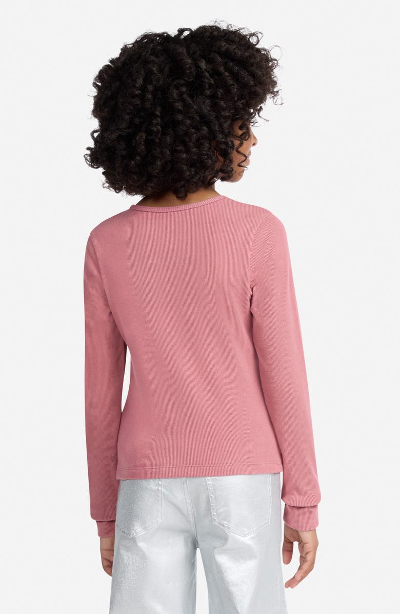 abercrombie kids Kids' Cozy Twist Long Sleeve Top, Alternate, color, Rose