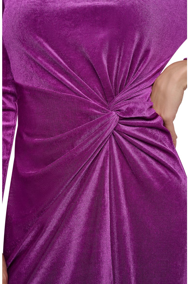 Long Sleeve Side Knot Dress, Alternate, color, PURPLE SKY