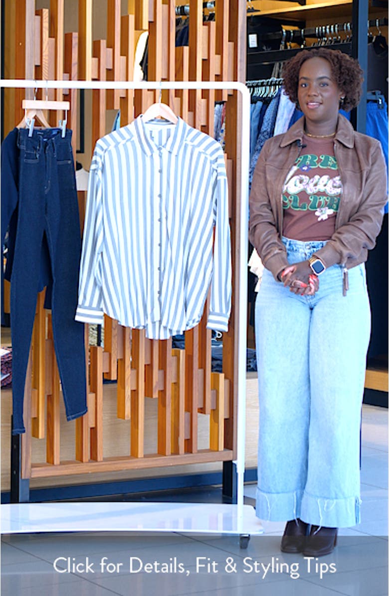 Ella Stripe Button-Up Shirt, sales video thumbnail