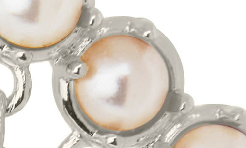 Sterling Forever Rhiannon Cultured Pearl & Cubic Zirconia Drop Earrings In Metallic