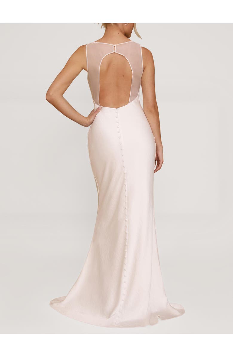 Six Stories Clarise Organza Open Back Maxi Dress, Alternate, color,