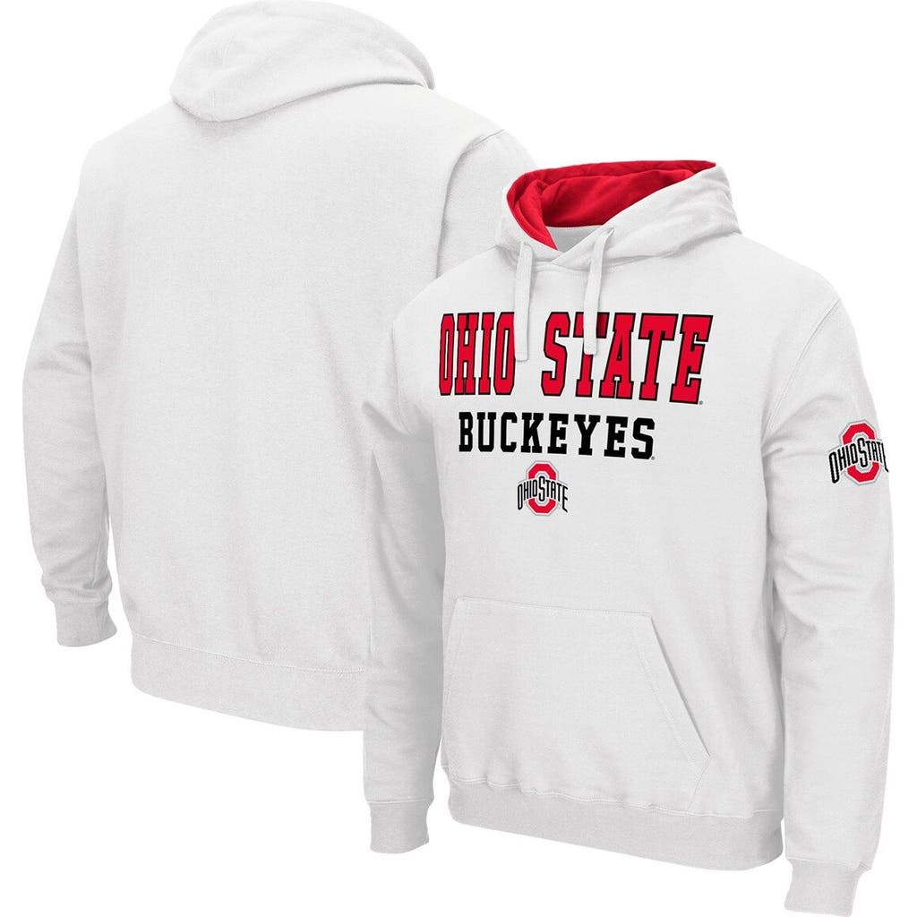 Colosseum White Ohio State Buckeyes Sunrise Pullover Hoodie In White