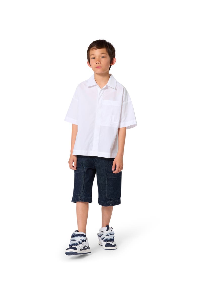 Kids Denim Bermuda Shorts, Main, color, Blue