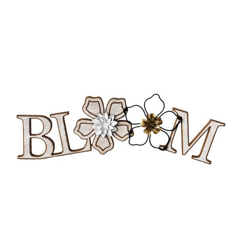 White Bloom Flower Sign
