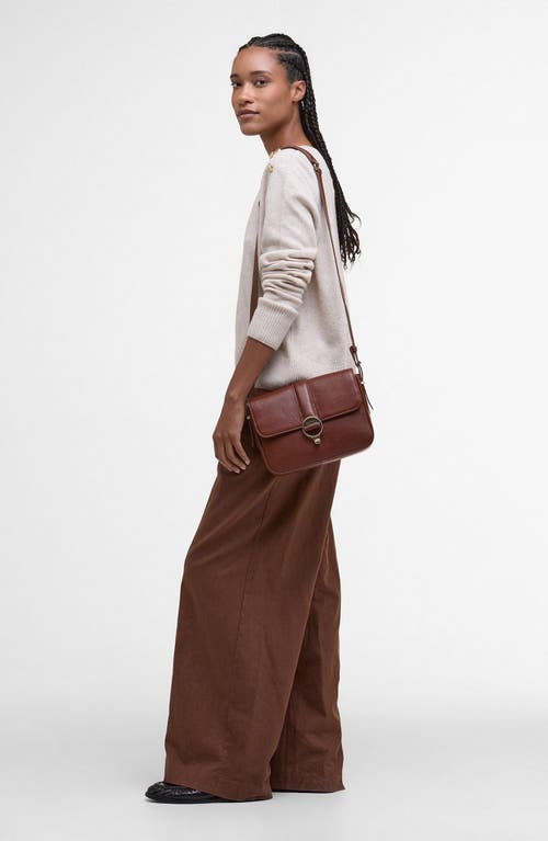 Barbour Rosa Leather Crossbody Bag In Brown