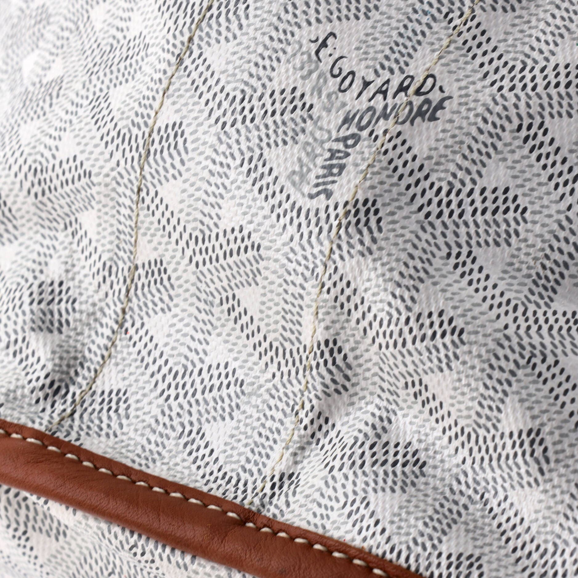 Pre-Owned Goyard Belharra Reversible Tote Coated Canvas, Alternate, color, White