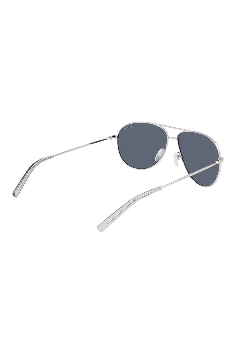 61mm Aviator Sunglasses, Alternate, color, SHINY SILVER