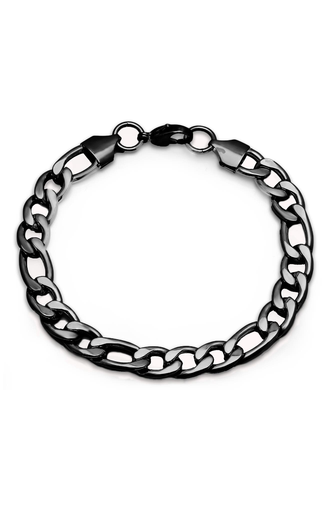HMY JEWELRY Men's Stainless Steel Chain Link Bracelet