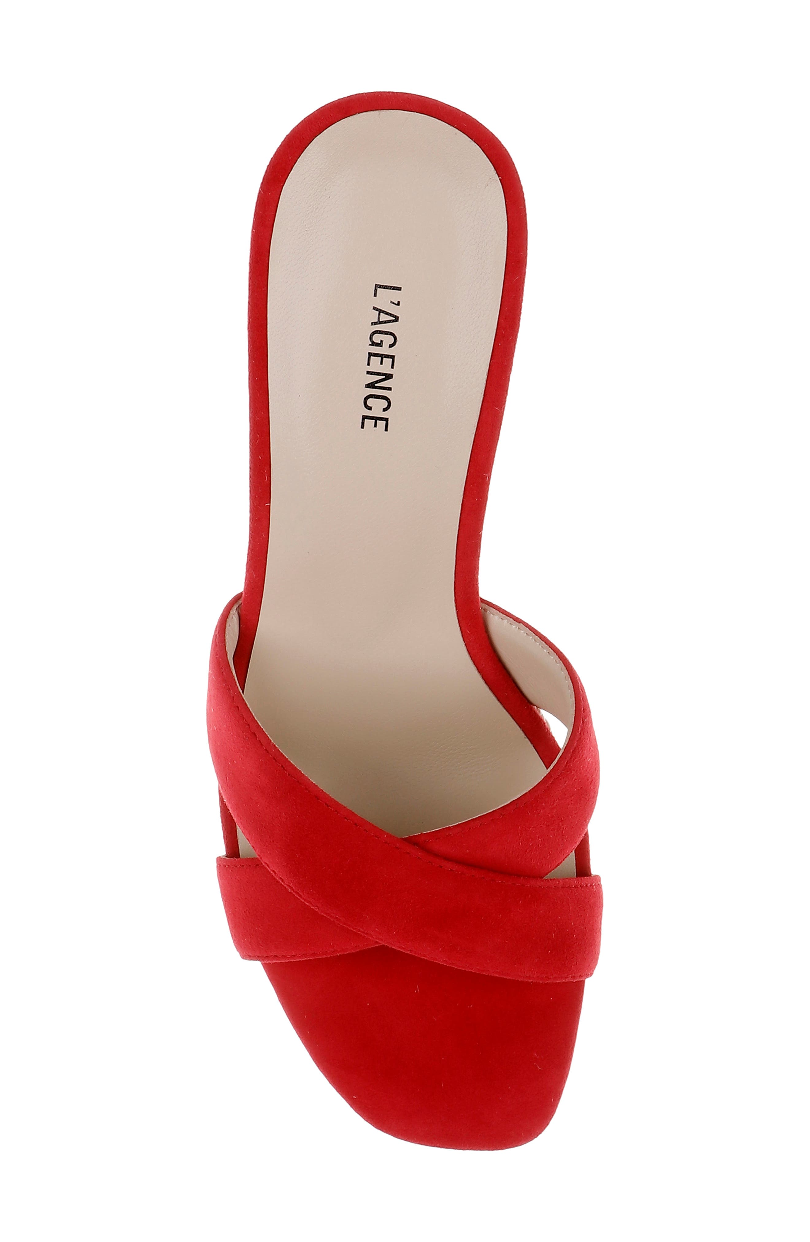 Rosaline Espadrille Wedge Slide Sandal, Alternate, color, RED SUEDE