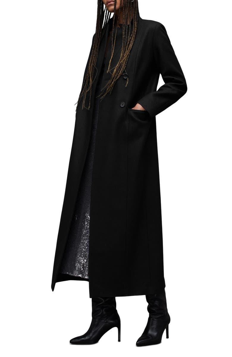 AllSaints Sonnie Wool Blend Coat, Alternate, color, 