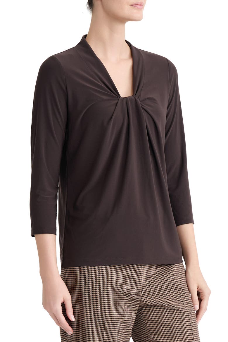 Knot Front Top, Alternate, color, RICH CHOCOLATE