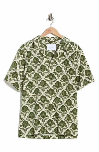 Lesley Flower Tile Organic Cotton Camp Shirt