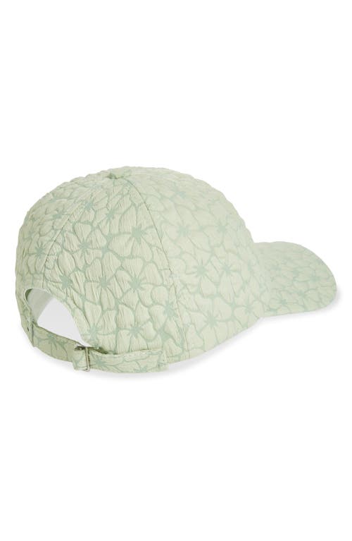 Melrose And Market Floral Crepe Baseball Cap In Green Sigh