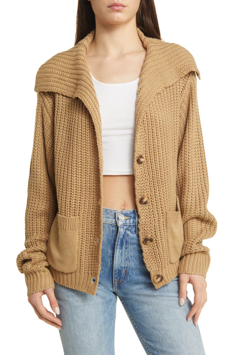 Amelia Oversize Cardigan, Main, color, CAMEL