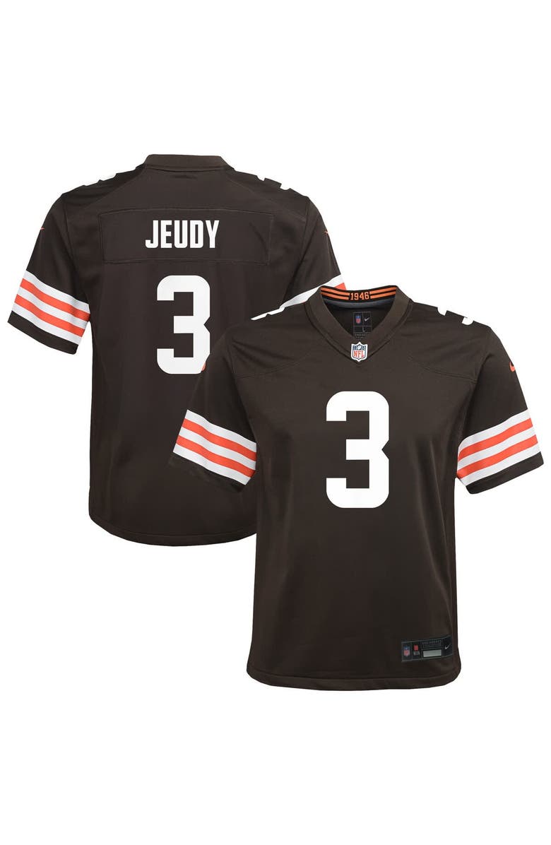 Nike Youth Nike Jerry Jeudy Brown Cleveland Browns Team Game Jersey, Main, color, Brown