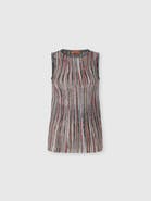 Missoni Ribbed Mixed Viscose Sleeveless Top With Sequins