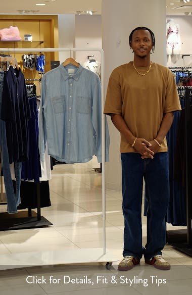 Billy Reid Field Chambray Organic Cotton Button-Up Shirt (Men) | Nordstrom