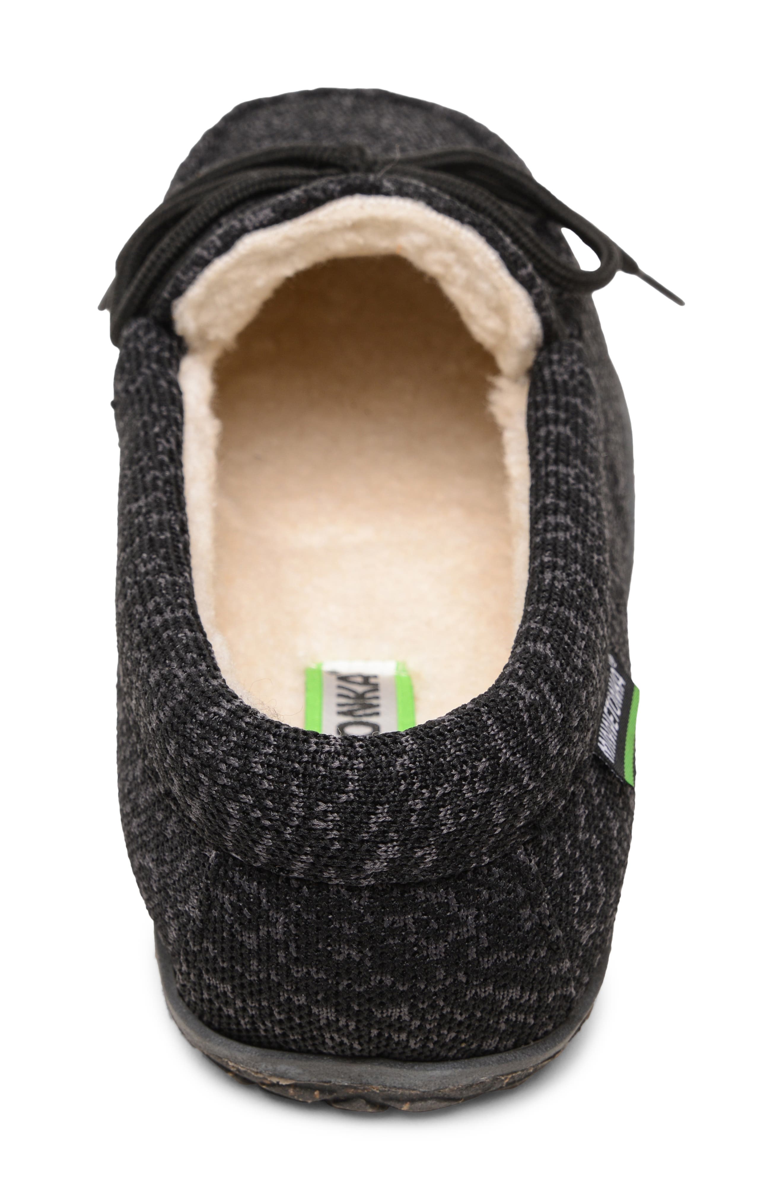 Minnetonka Oak Moccasin Slipper, Alternate, color, Black