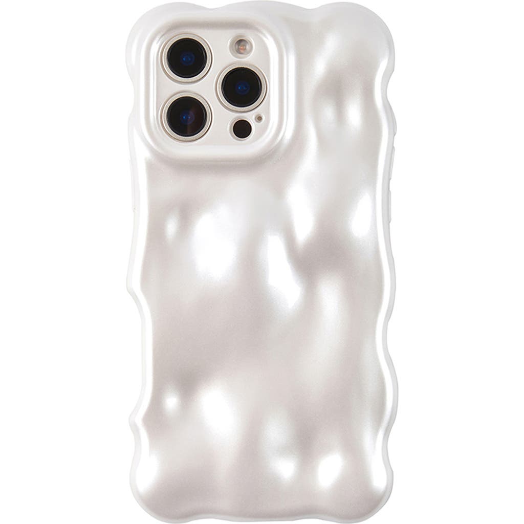 Auramma Pearly Bubbles Iphone 16 Pro Max Case In Pearl