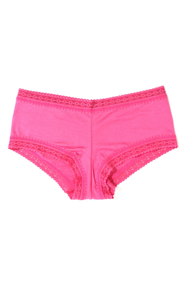 Hanky Panky Dream Lace Trim Boyshorts, Main, color, Kiss From A Rose