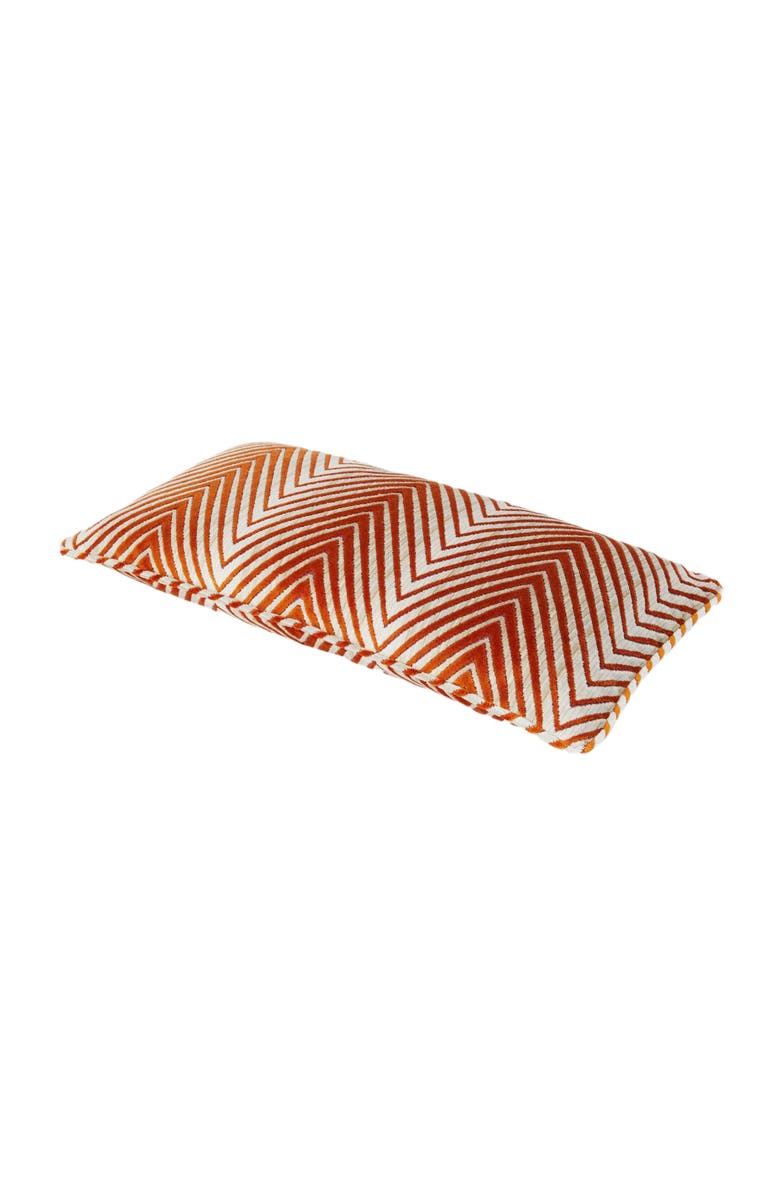Missoni Home Ziggy 30x60 Cm Viscose Blend Zigzag Cushion, Alternate, color, Orange Multicoloured