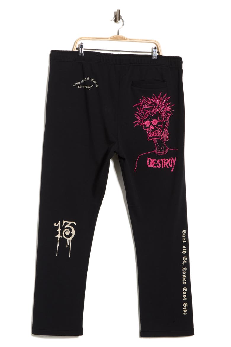 Destroy Skeleton Sweatpants, Alternate, color, BLACK