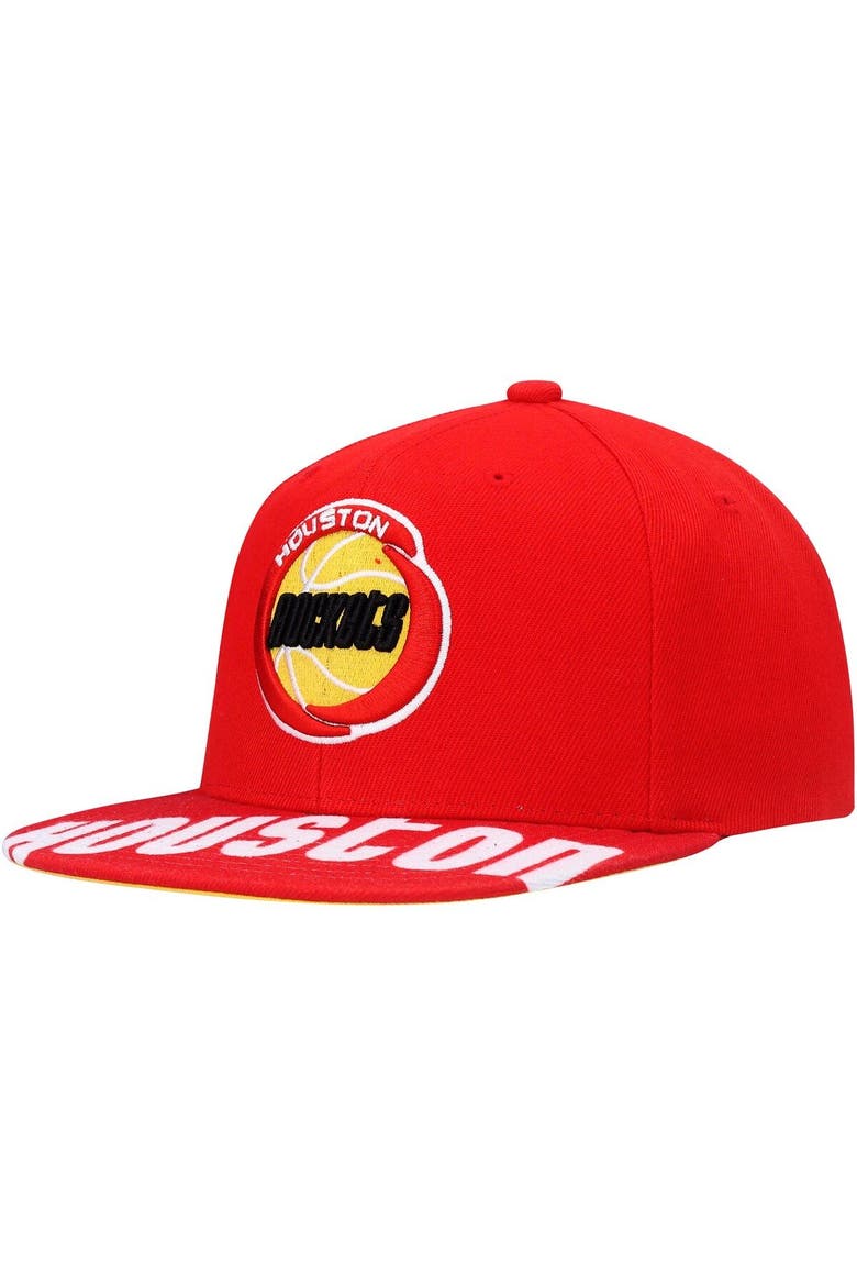 Men's Mitchell & Ness Red Houston Rockets Hardwood Classics Swingman Pop Snapback Hat, Main, color, Red