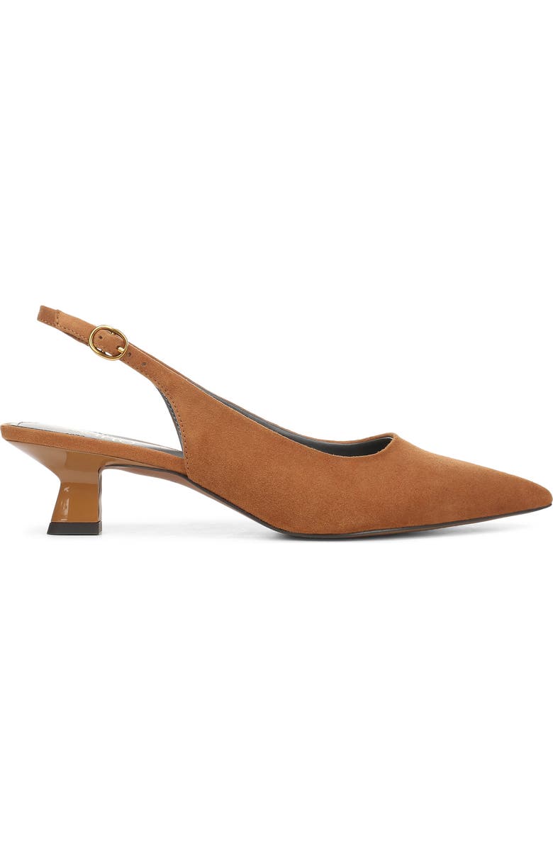 Franco Sarto Jaden Pointed Toe Slingback Pump, Alternate, color, Saddle Brown