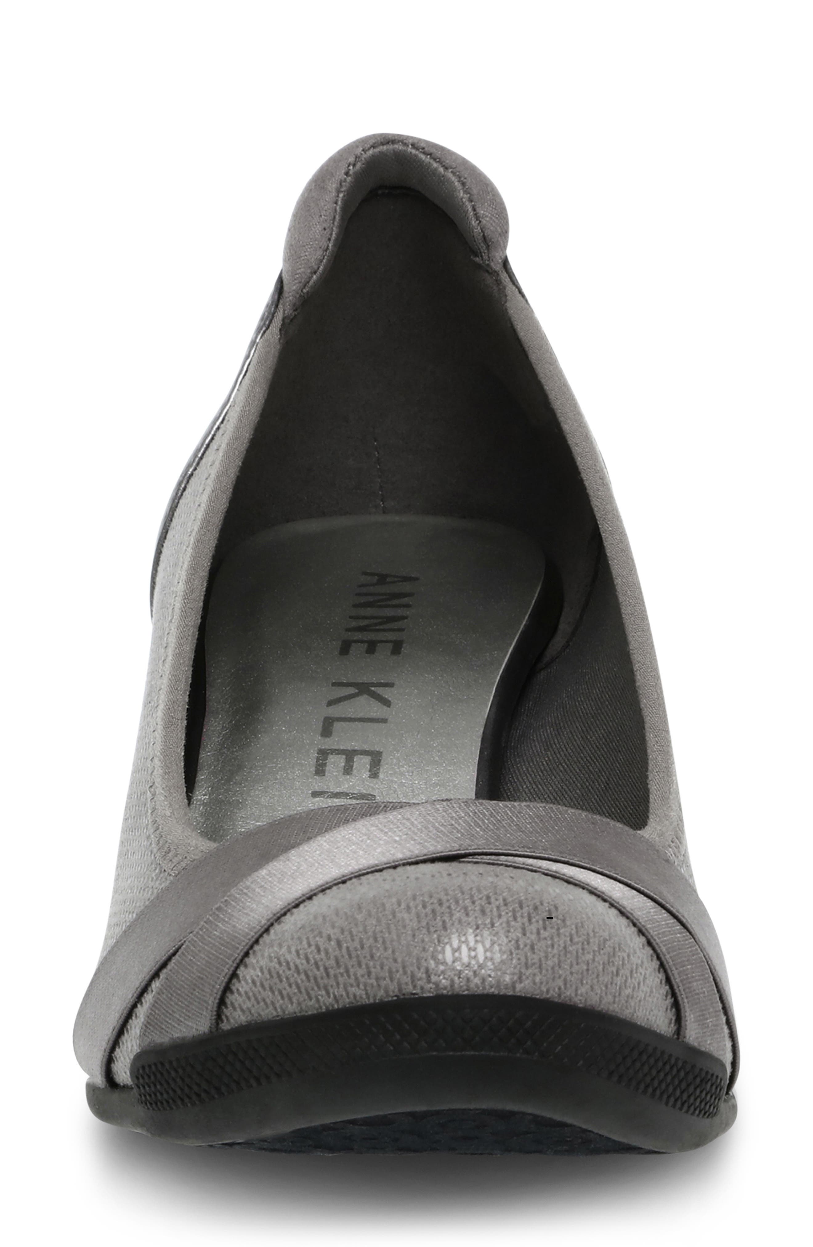 Anne Klein Timeout Wedge Pump, Alternate, color, Pewter