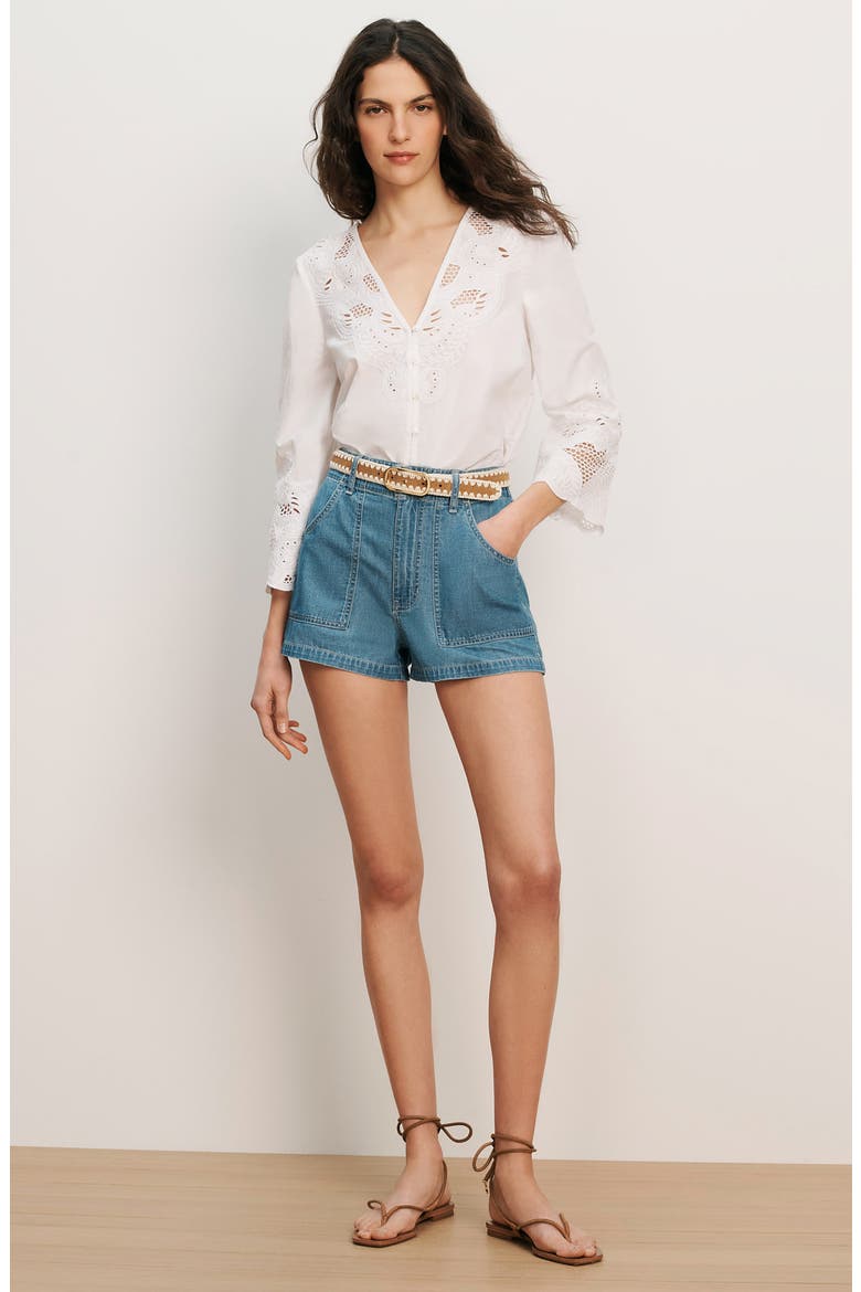 Sally Denim Shorts, Alternate, color, GOOD FORTUNE