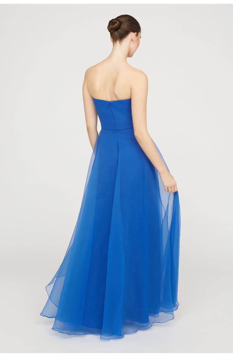 Theia Teresa Strapless Draped Gown, Alternate, color, Cornflower Blue