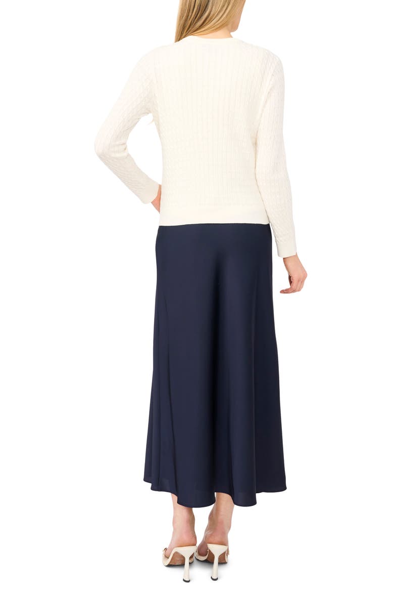 Cable Stitch Cotton Cardigan, Alternate, color, NEW IVORY