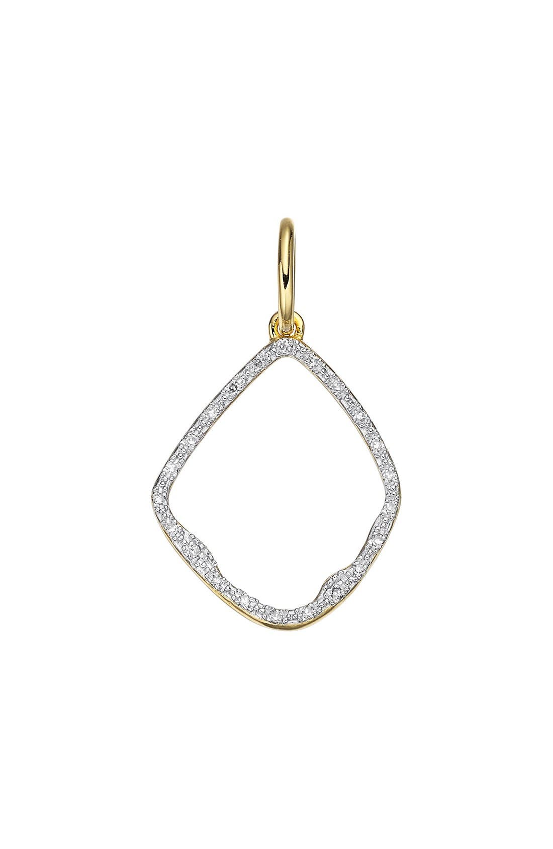 Monica Vinader Riva Diamond Hoop Pendant Charm