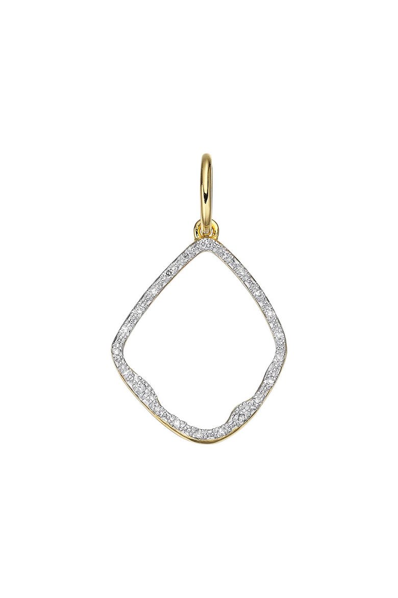 Riva Diamond Hoop Pendant Charm, Main, color, YELLOW GOLD