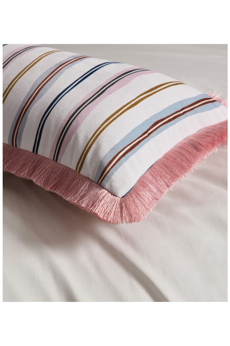Scallop Stripe Velvet Accent Pillow, Alternate, color, MULTI