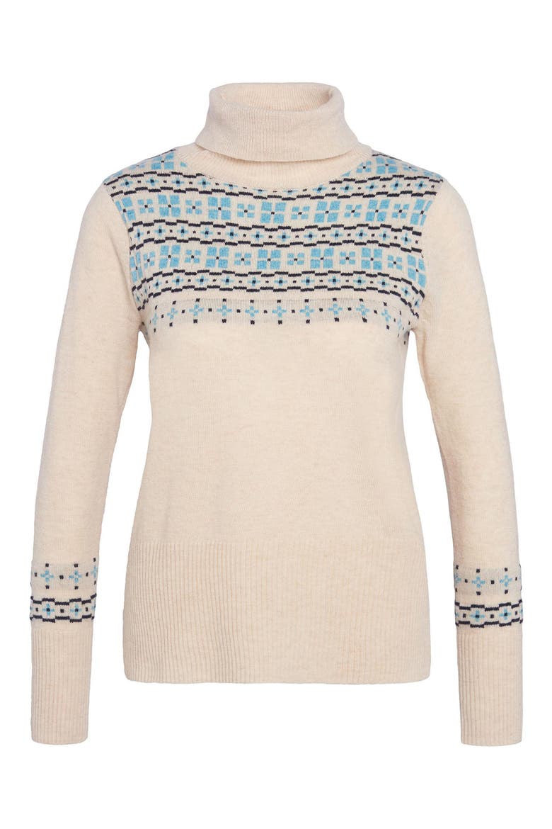 Herring Fair Isle Wool Blend Turtleneck Sweater, Alternate, color, OATMEAL
