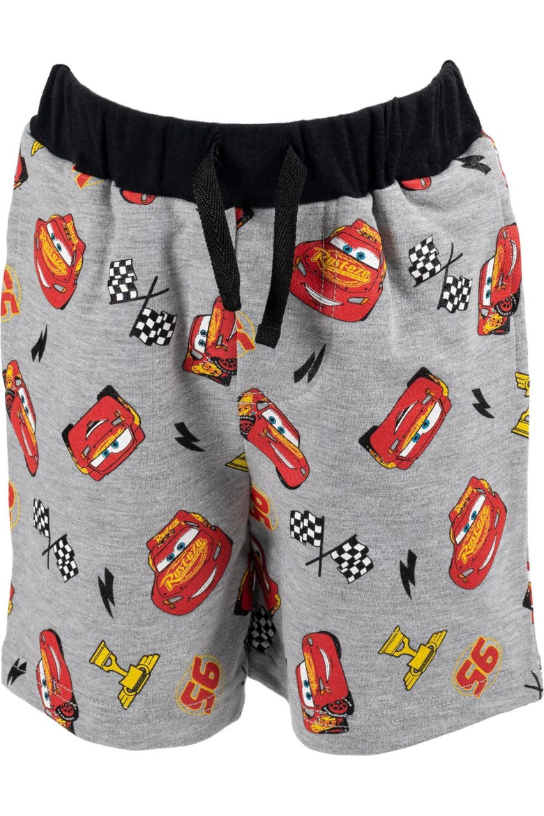 Cars Lightning McQueen T-Shirt and French Terry Shorts Set, Alternate, color, McQueen Red Grey