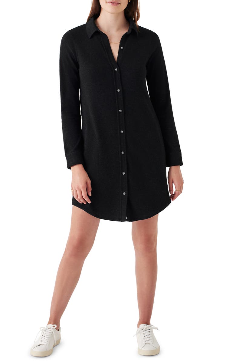 Faherty Legend Long Sleeve Knit Shirtdress, Main, color, 