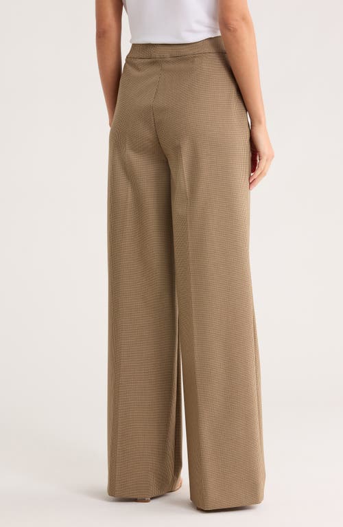 Calvin Klein Check Straight Leg Pants In Neutral