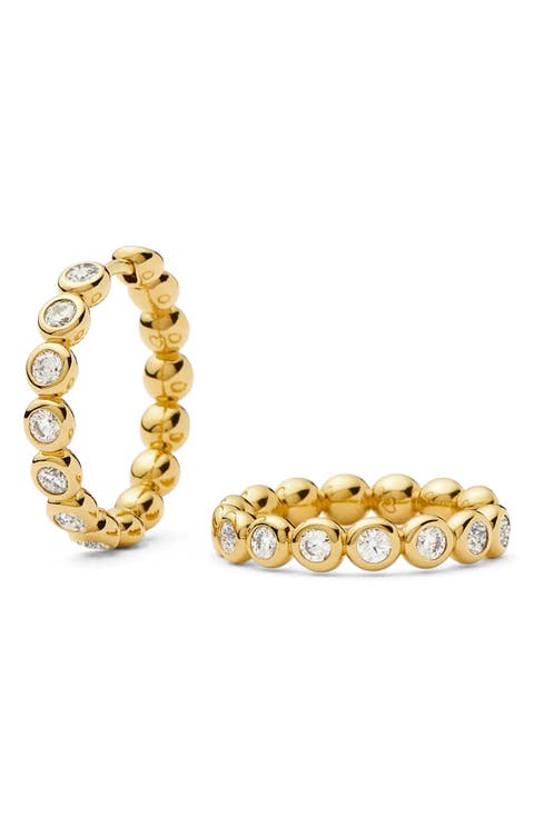 Medium Tennis Hoop Earrings