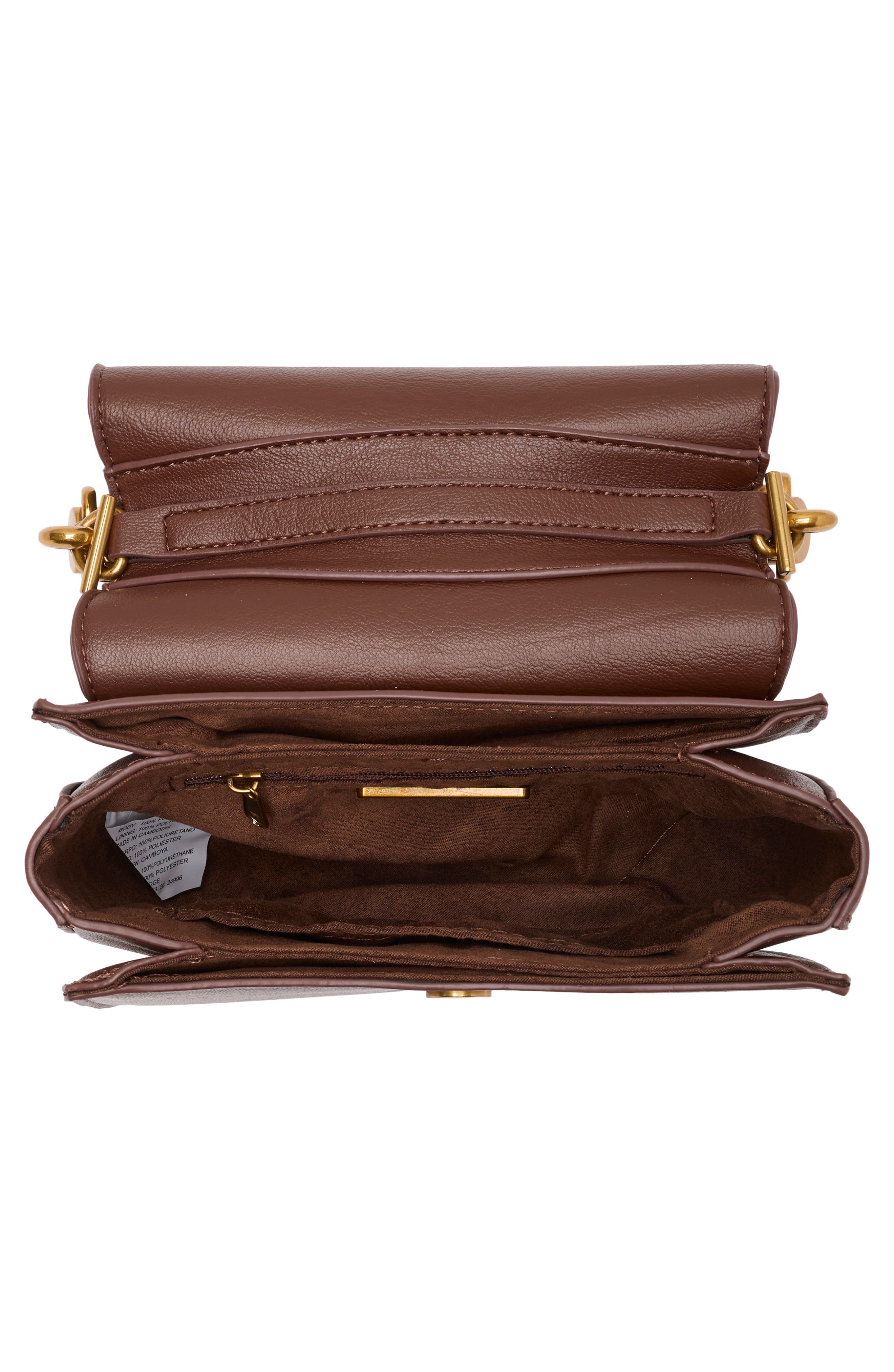 Bash Faux Leather Saddle Bag, Alternate, color, ESPRESSO ELEPHANT PEBBLE