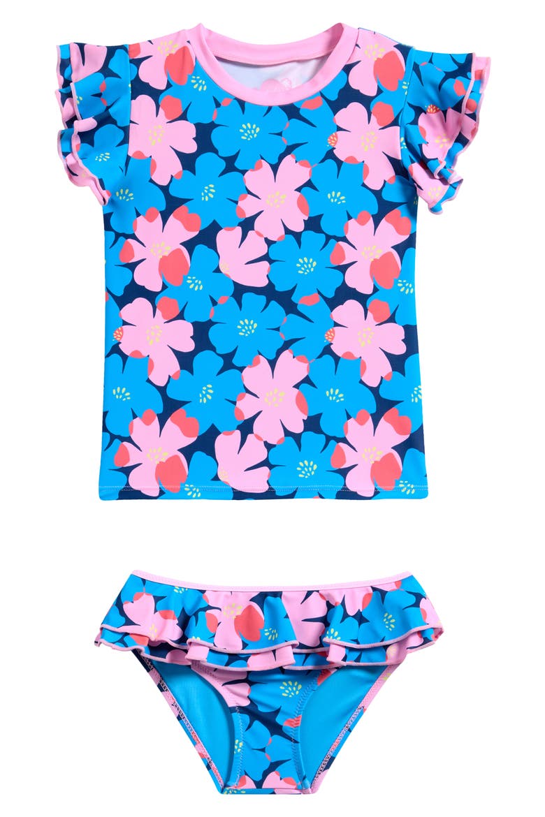 Kids' Sully Ruffle Two-Piece Swimsuit, Main, color, BLUE MULTI