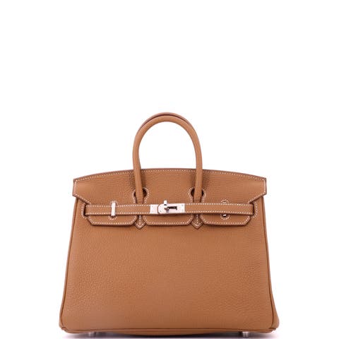 Birkin Handbag Brown Togo with Palladium Hardware 25