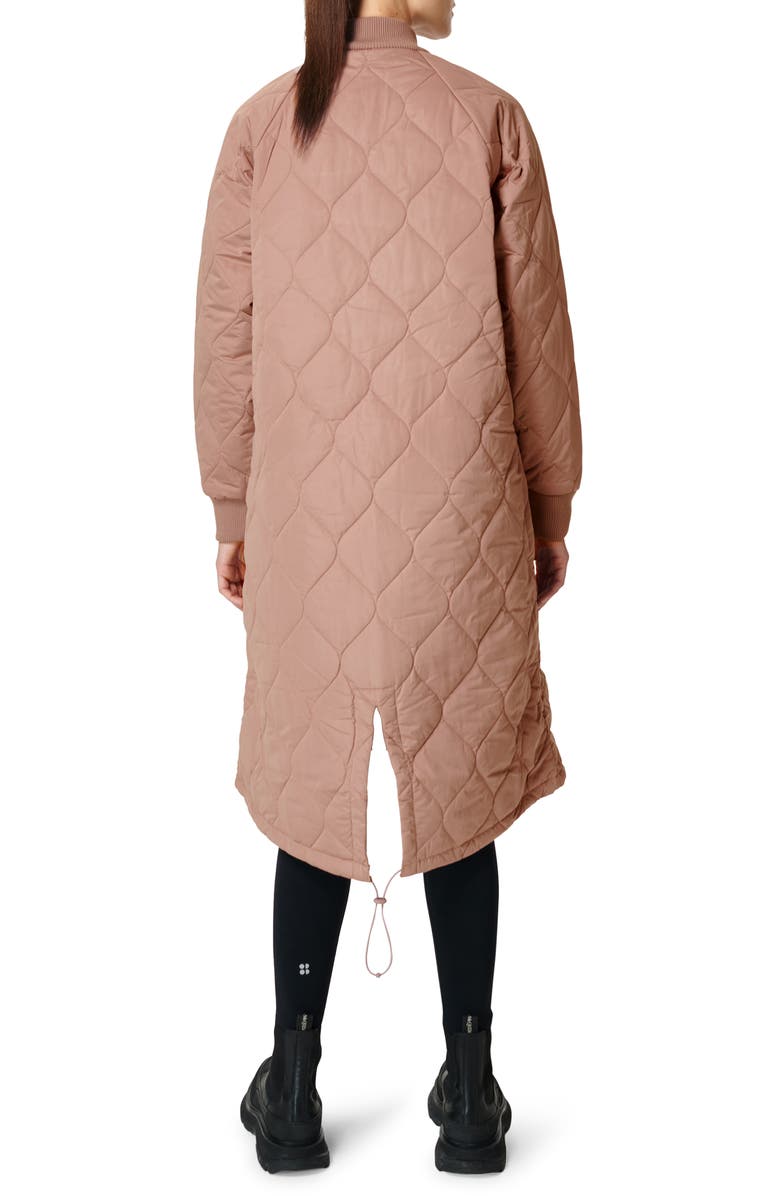 Sweaty Betty Long Quilted Coat, Alternate, color, 