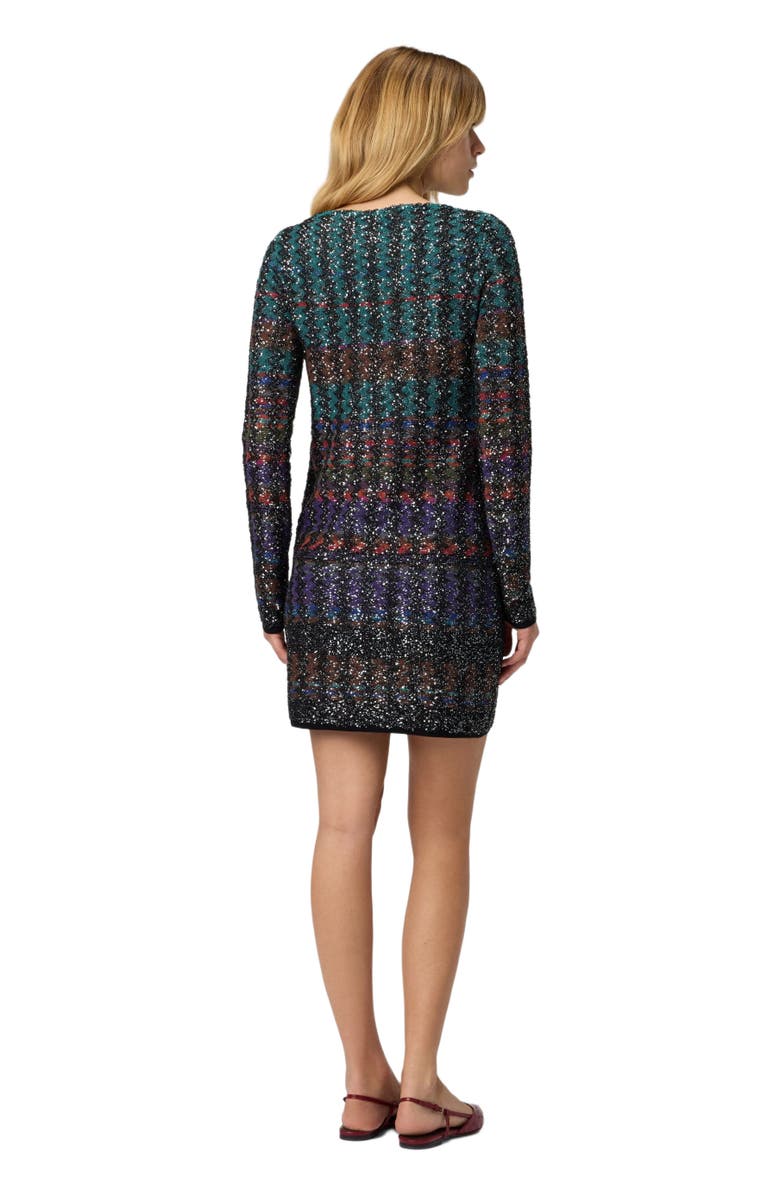 Missoni Mini Dress With Chevron And Stripe Pattern, Alternate, color, Multicoloured 2