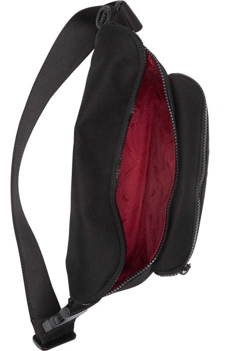 Longchamp Le Pliage LPG Stamp Large Belt Bag, Alternate, color, Black/ White