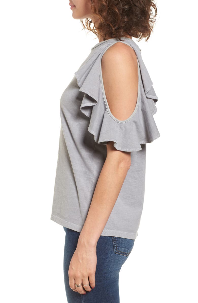 BP. Ruffle Cutout Tee, Alternate, color, 