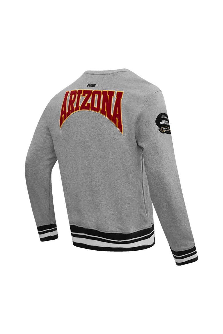 Men's Pro Standard Heather Gray Arizona Cardinals Crest Emblem Pullover Sweatshirt, Alternate, color, Heather Gray