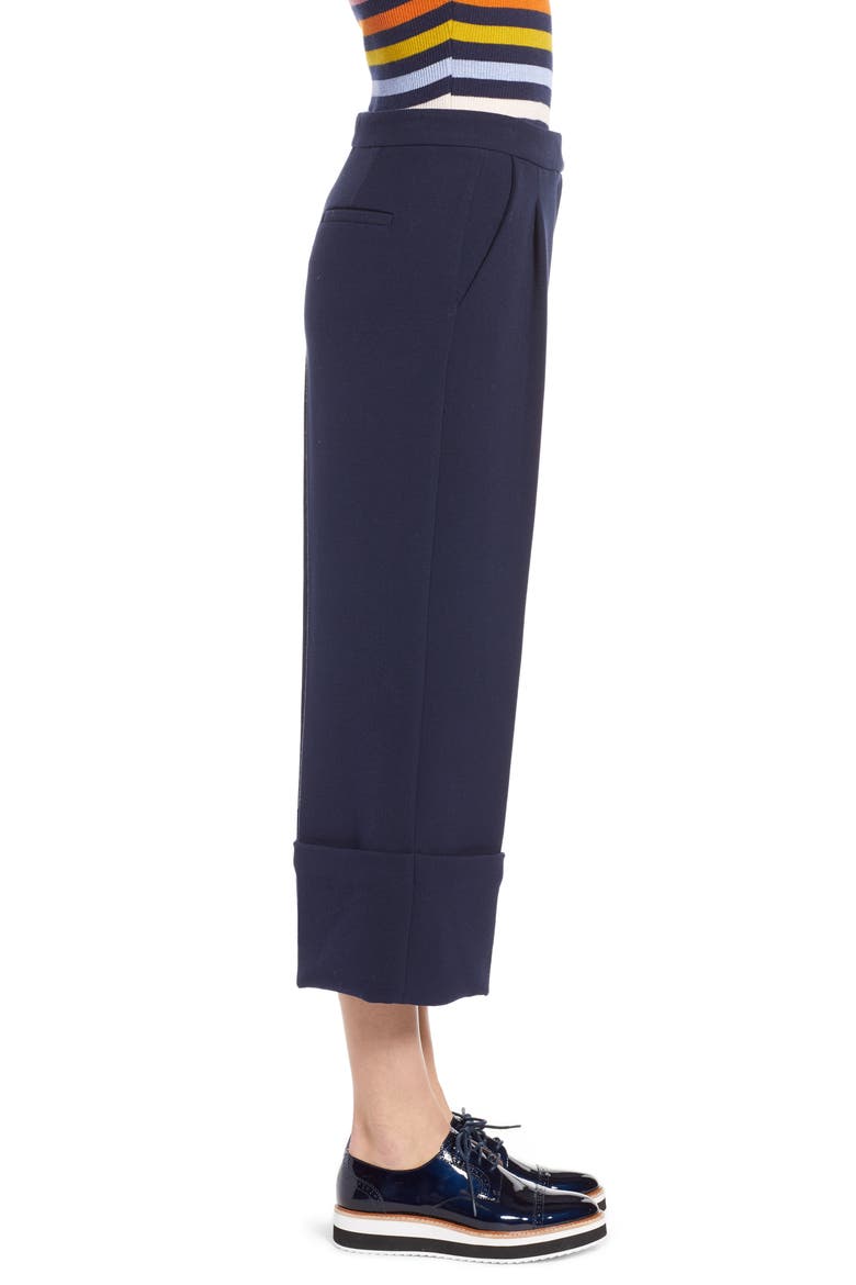 x Atlantic-Pacific High Waist Wide Cuff Ankle Pants, Alternate, color, NAVY